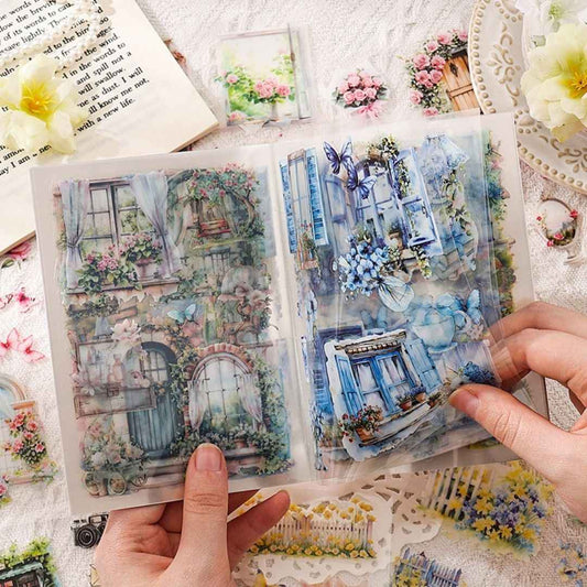 Fresh Fusion Petal Framed Memories 210 Pcs PET Waterproof Stickers Vintage Garden Floral Window Die Cut Aesthetic for Scrapbooking Journals DIY Art Projects and Stationery Crafts - Needsly