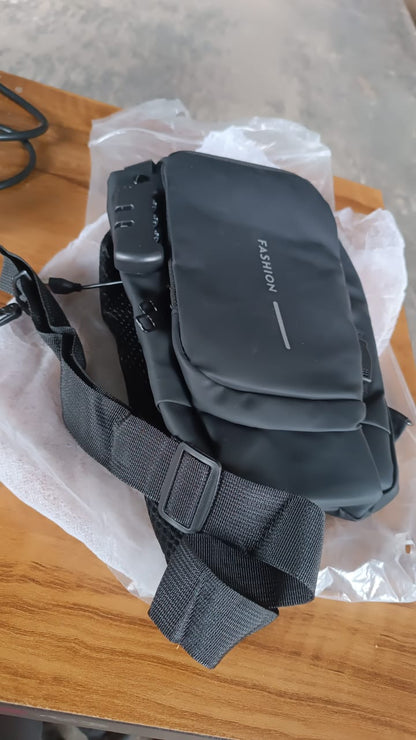 Anti-Theft Sling Bag with USB Charging Port - Stylish and Secure